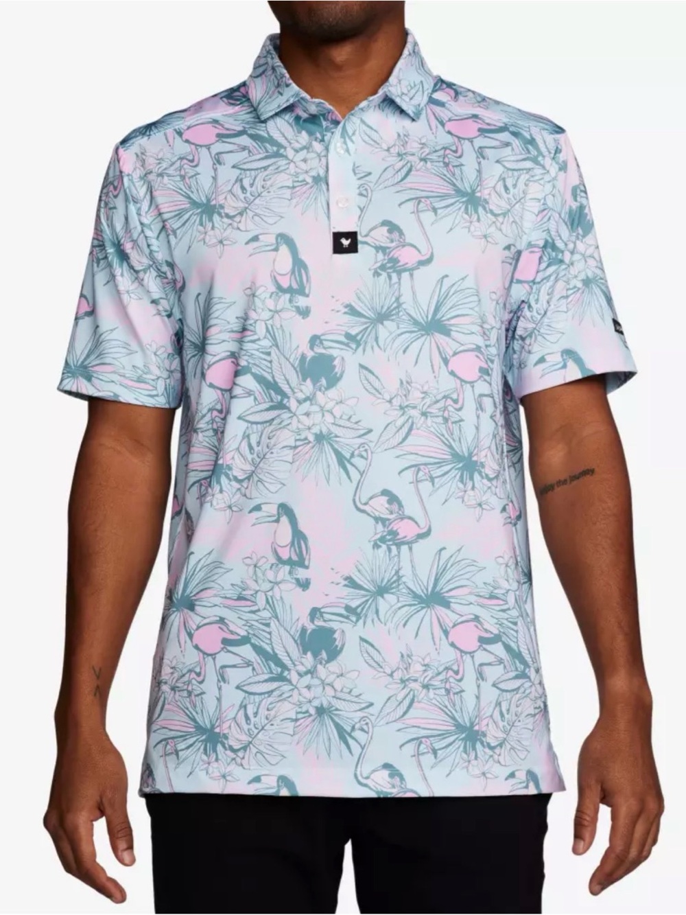 Bad Birdie “Bird Watch” Men's Short Sleeve Golf Polo Shirt